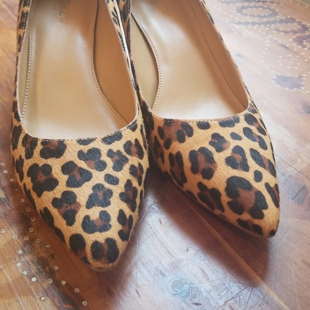 Jcrew Esme Calf Hair Kitten Heels Sz 10